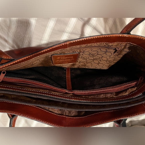 Fossil Brown Leather Tote - Picture 4 of 10